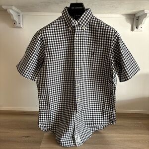[NWT] Ralph Lauren Black and White Gingham Men's Shirt